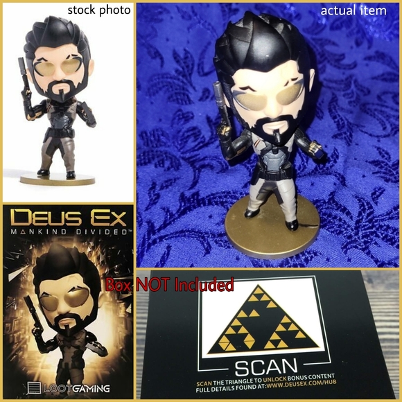 🍂3/$10 - Lootcrate Deus Ex Mankind Divided Adam Jensen Figure Aug2016 Needs TLC - Picture 1 of 15